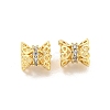 Brass Micro Pave CLear Cubic Zirconia Beads KK-Z044-05G-1