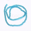 Faceted(32 Facets) Round Glass Beads Strands X-EGLA-J042-4mm-14-2