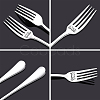 Globleland Word Pattern 304 Stainless Steel Fork AJEW-GL0001-17G-4