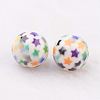 Spray Painted Resin Beads GLAA-F049-A22-2
