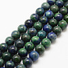 Natural Chrysocolla and Lapis Lazuli Beads Strands X-G-P281-03-8mm-1