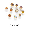 Hexagon Textured Glass Cabochons MRMJ-T009-163B-2