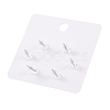 6 Pcs Brass Mirco Pave Clear Cubic Zirconia Ear Studs EJEW-S218-01P-07-2