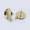 Brass Stud Earring Settings X-KK-P131-01A-12mm-3