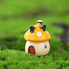 Mini Resin Mushroom House Figurines MUSH-PW0001-085B-03-1