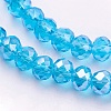 Electroplate Glass Faceted Rondelle Beads Strands X-EGLA-D020-4x3mm-41-3