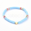 Handmade Polymer Clay Heishi Bead Stretch Bracelets BJEW-JB05077-05-1