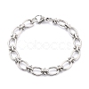304 Stainless Steel Link Chain Bracelet for Men Women BJEW-Z011-20P-1