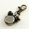 Retro Keyring Accessories Alloy Mouse Watch for Keychain WACH-R009-063AB-2