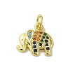 Real 18K Gold Plated Brass Pave Cubic Zirconia Pendants KK-M283-02A-02-1