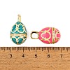 Brass Micro Pave Cubic Zirconia Pendants KK-E112-17G-4