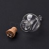 Teardrop Glass Cork Bottle Pendants AJEW-A041-01D-4