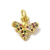 Real 18K Gold Plated Brass Pave Cubic Zirconia Pendants KK-M283-04D-02-1