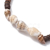 Natural Coconut Disc Stretch Bracelets BJEW-JB10254-3