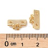 Brass Micro Pave Clear Cubic Zirconia Slide Charms KK-P239-17G-3