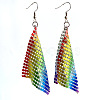 Colorful Triangle Aluminum Dangle Earrings GUQI-PW0001-163B-1