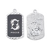 Alloy Twelve Constellations Series Big Pendants PALLOY-O107-01P-12-2