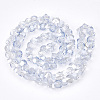 Electroplated Glass Beads Strands X-EGLA-S174-01B-05-2