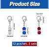 Independece Day Theme Glass Beaded Gourd Charm Locking Stitch Markers HJEW-PH01715-2
