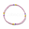 5Pcs 5 Color Glass Seed Beaded Stretch Bracelets Set BJEW-JB09629-2