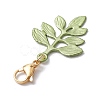 Painting Alloy Leaf Pendant Decorations HJEW-JM01873-5