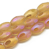 Electroplate Glass Beads Strands X-EGLA-Q106-A08-1