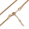 Ion Plating(IP) 304 Stainless Steel Bone Rope Chain Necklace for Women NJEW-I121-01B-G-2