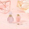 NBEADS Faceted Natural Gemstone Openable Perfume Bottle Pendants AJEW-NB0002-09-3