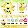 Fingerinspire 30Pcs 6 Colors Felt Ornament Accessories DIY-FG0003-10-2
