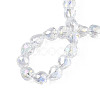 Electroplate Transparent Glass Beads Strands EGLA-N002-26-C03-4