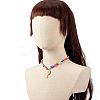 Lovely Opaque Acrylic Pendant Necklace for Teen Girl Women NJEW-JN03752-4