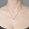 Non-Tarnish 201 Stainless Steel Hollow Star Pendant Necklace NJEW-OY001-88-2