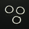 Silver Color Plated Alloy Jump Rings Jewelry Findings X-PALLOY-I035-8mm-S-2