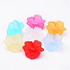 Mixed Transparent Frosted Acrylic Flower Beads X-FACR-R016-M-2