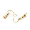Brass Earring French Hooks with Coil and Ball KK-P225-01G-1