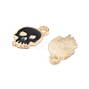 Halloween Theme Light Gold Plated Alloy Enamel Pendants ENAM-M219-14KCG-02B-2