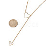 Brass Heart Pendant Necklaces NJEW-JN04838-3