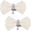 2Pcs Detachable Polyester Bowknot Shoe Decoration AJEW-FG0002-01A-1