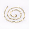 304 Stainless Steel Figaro Chain Necklaces NJEW-O102-16G-1