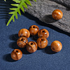 Undyed Natural Wood Beads X-TB611Y-8mm-LF-5
