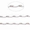 201 Stainless Steel Moon & Oval Link Chains STAS-N092-112-4