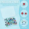 Unicraftale 48Pcs 8 Colors Electroplated Natural Quartz Stainless Steel Faceted Flower Connector Charms STAS-UN0056-91-5