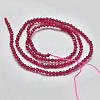 Lab Grown Red Corundum Beads Strands G-K207-01E-01-2