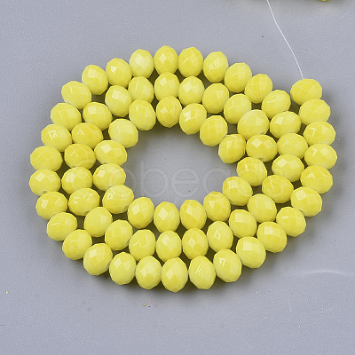 Opaque Spray Painted Glass Beads Strands X-DGLA-T001-005J-1