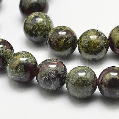 Natural Dragon Blood Beads Strands G-N0224-01-6mm-1