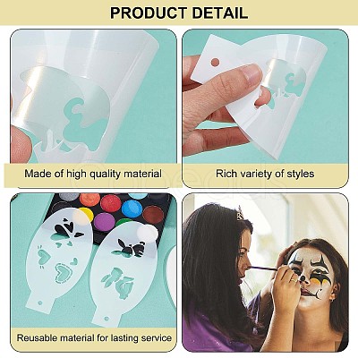 Plastic Face Paint Stencils DIY-WH0304-582B-1