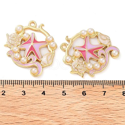 Rack Plating Alloy Enamel Pendants FIND-Q099-08C-02-1