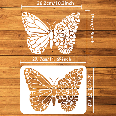 Plastic Drawing Painting Stencils Templates DIY-WH0396-0044-1