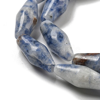 Natural Blue Spot Beads Strands G-A223-A06-01-1