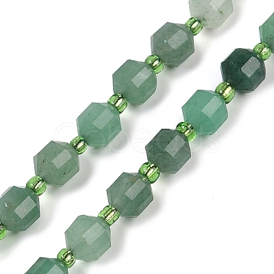 Natural Green Aventurine Beads Strands G-O201B-104E-1